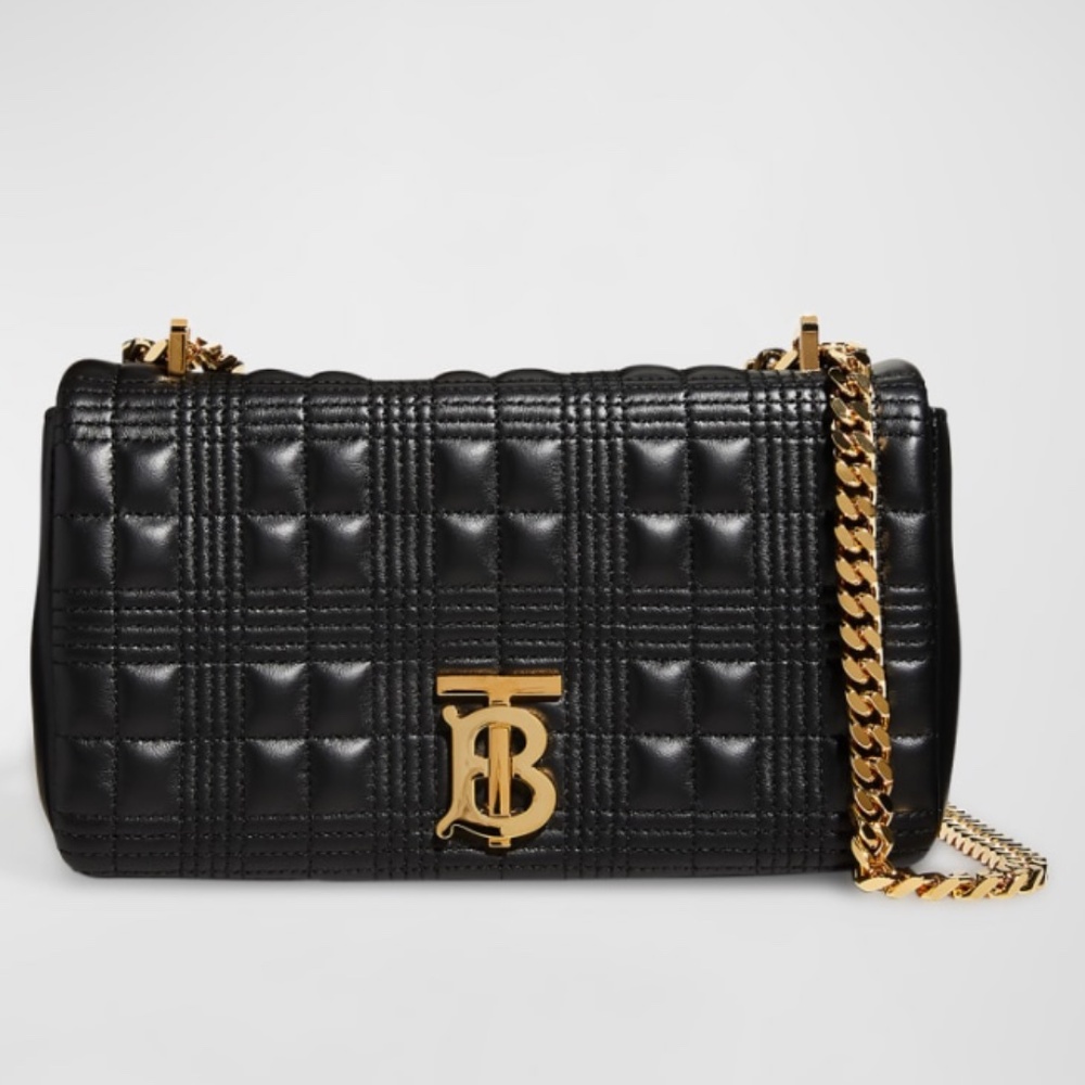 BURBERRY Small TB Quilted Leather Shoulder Bag